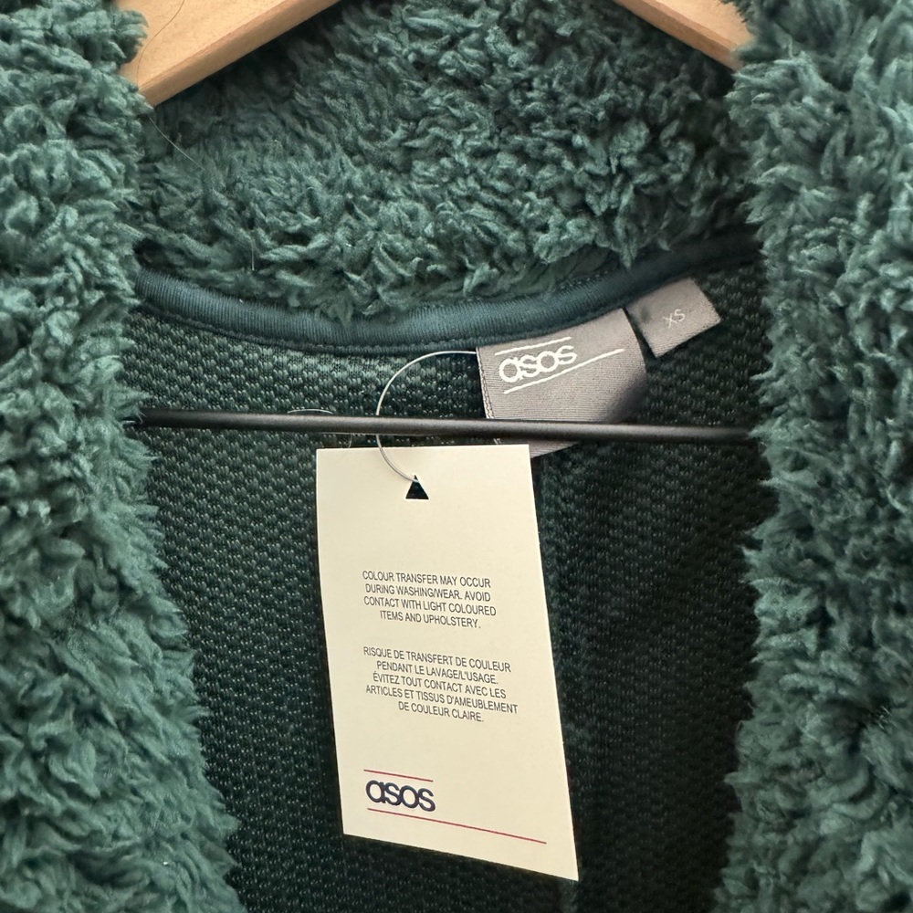 ASOS Extreme Oversized Duster Coat In Borg Ponderosa Pine - Picture 3 of 4